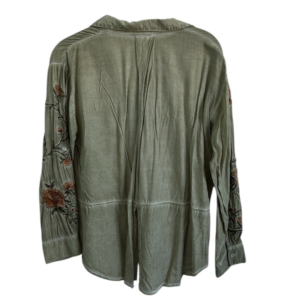 Aratta Silent Journey Embroidered Floral Collared Blouse Size Small - Picture 12 of 15